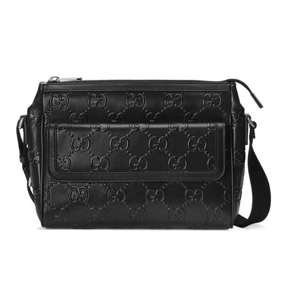 GUCCI GG EMBOSSED MESSENGER BAG 658565 (29*22*9.5cm)